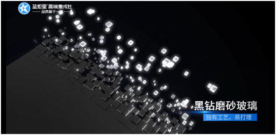 藍(lán)炬星集成灶黑鉆磨砂玻璃