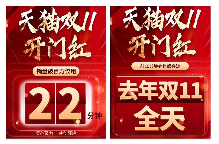 天貓雙十一開門紅|火爆熱賣 銷量破百萬僅用22分鐘！！